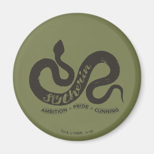 Harry Potter   SLYTHERIN™ Silhouette Typografie Magnet