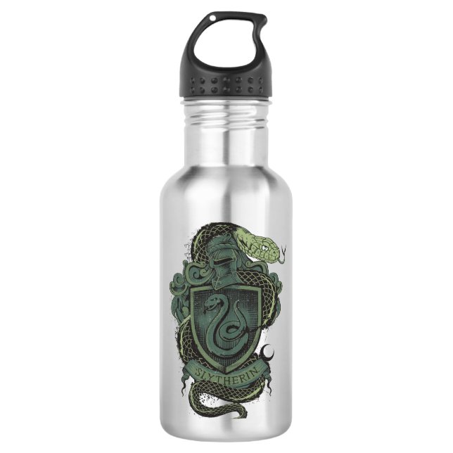 Harry Potter | Slytherin-Wappen Edelstahlflasche (Vorderseite)