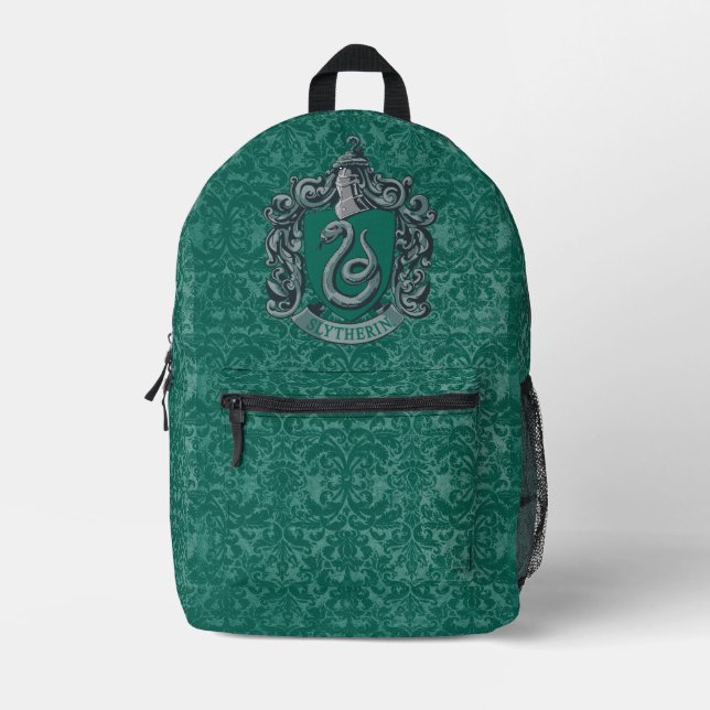 Harry Potter | Slytherin Wappen Green Bedruckter Rucksack (Vorderseite)