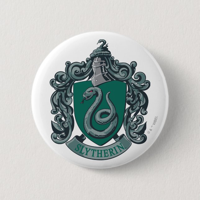 Harry Potter | Slytherin Wappen Green Button (Vorderseite)