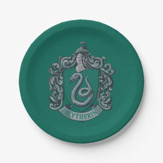 Harry Potter | Slytherin-Wappen Grün Pappteller