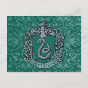 Harry Potter   Slytherin Wappen Grün Postkarte
