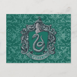 Harry Potter | Slytherin Wappen Grün Postkarte