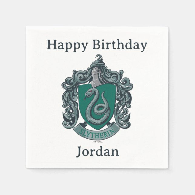 Harry Potter | Slytherin Wappen Grün Serviette (Vorderseite)