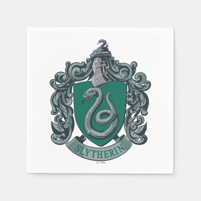 Harry Potter | Slytherin Wappen Grün Serviette (Vorderseite)