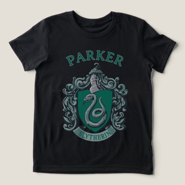 Harry Potter | Slytherin Wappen Grün Tri-Blend Shirt (Design Vorderseite)