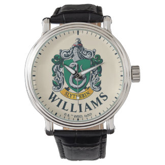 Harry Potter | Slytherin-Wappen mit Goldbanner Armbanduhr
