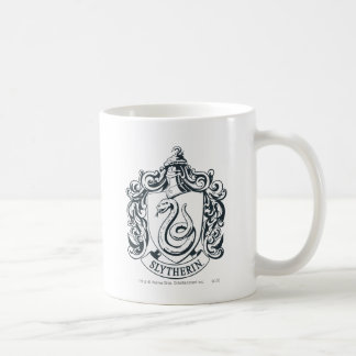 Harry Potter | Slytherin-Wappen - Schwarz und Weiß Kaffeetasse
