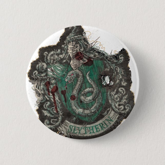 Harry Potter | Slytherin-Wappen - Vintage Button (Vorderseite)