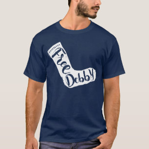 Harry Potter Socken Typografie "Free Dobby" T-Shirt