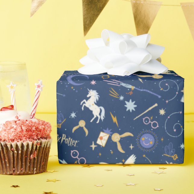HARRY POTTER™ Sommersonnenwende-Icon-Muster Geschenkpapier (Geburtstagsparty)