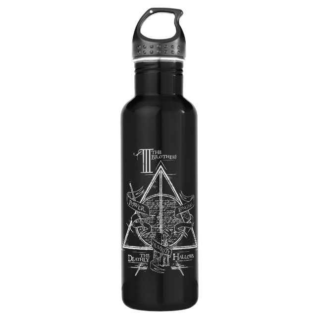 Harry Potter Spell DEATHLY HALLOWS Graphic Edelstahlflasche (Vorderseite)