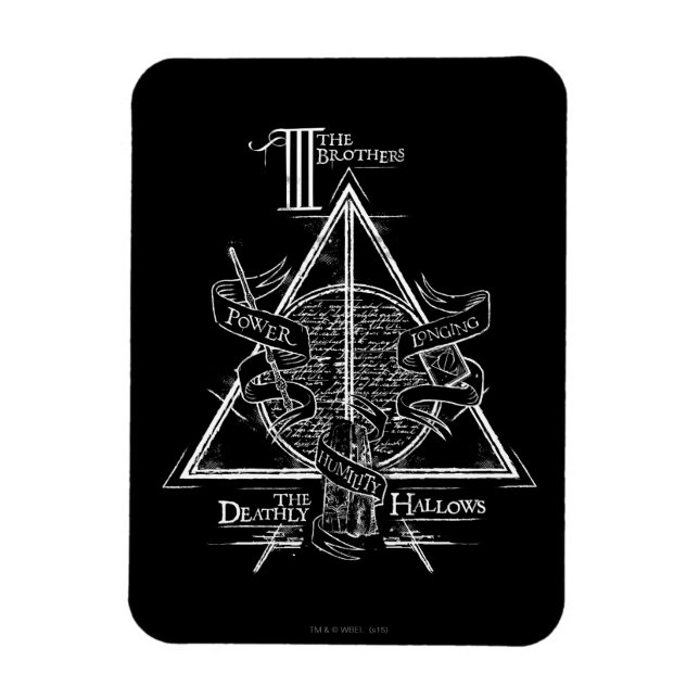 Harry Potter Spell DEATHLY HALLOWS Graphic Magnet (Vertikal)