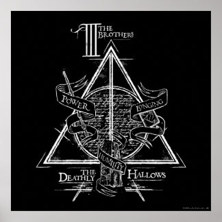 Harry Potter Spell DEATHLY HALLOWS Graphic Poster
