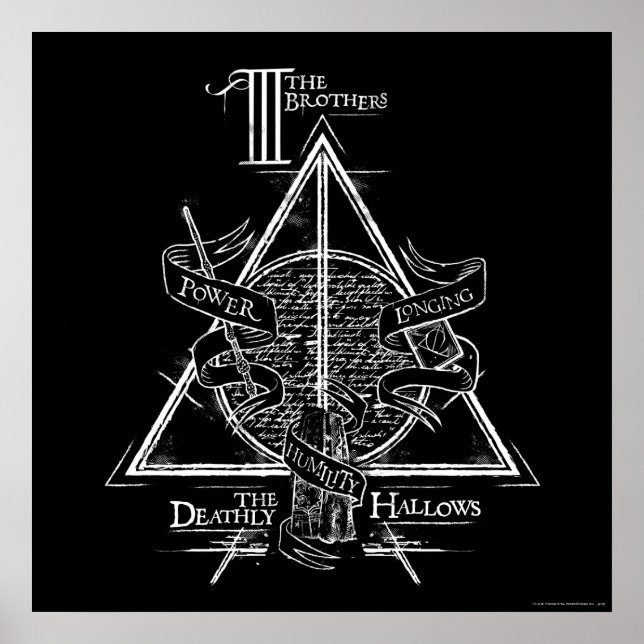 Harry Potter Spell DEATHLY HALLOWS Graphic Poster (Vorne)