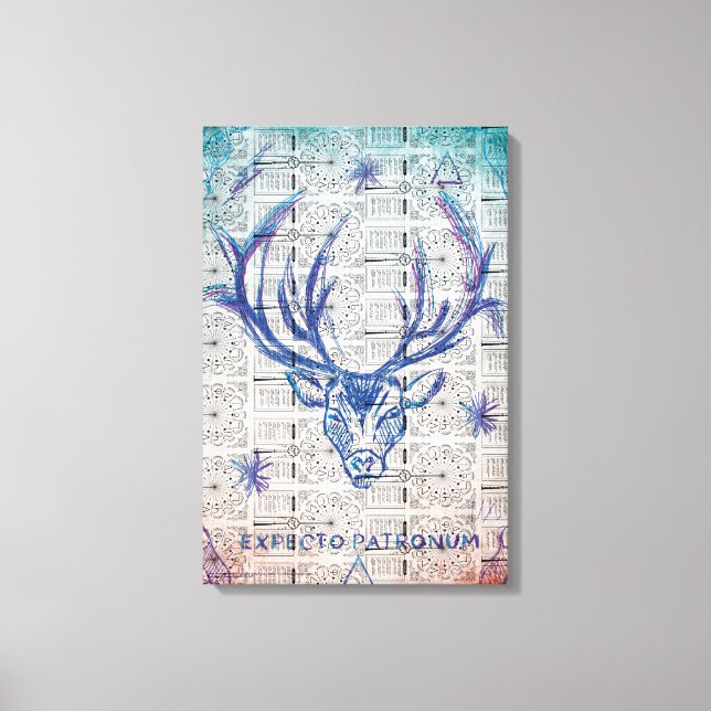 Harry Potter Spell | ERWARTET PATRONUM™Stag Sketch Leinwanddruck (Vorderseite)