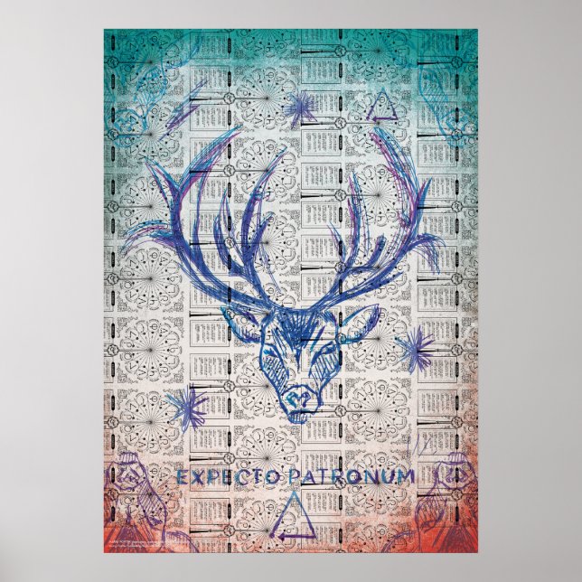 Harry Potter Spell | ERWARTET PATRONUM™Stag Sketch Poster (Vorne)