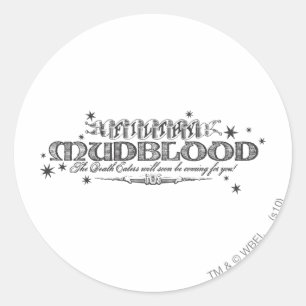 Harry Potter Spell   Filthy Mudblood Runder Aufkleber