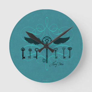 Harry Potter Spell Flying Keys Runde Wanduhr