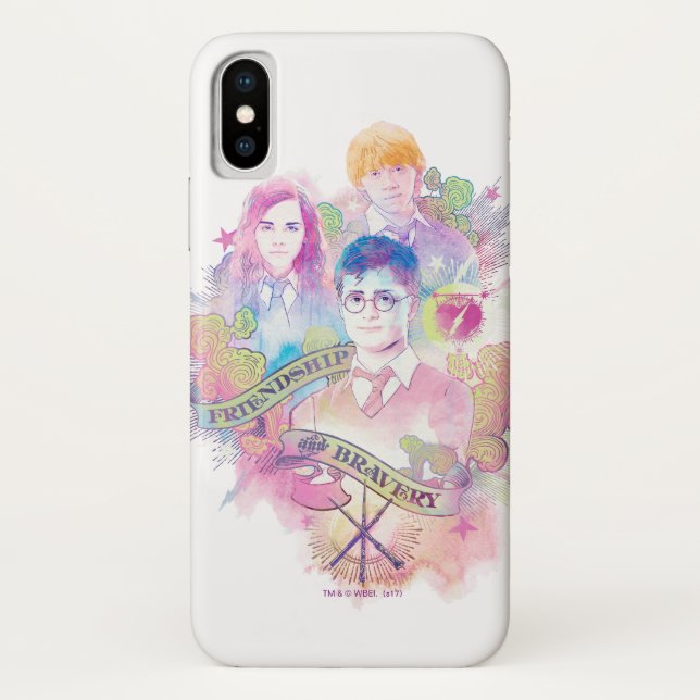 Harry Potter Spell | Harry, Hermione & Ron Waterc Case-Mate iPhone Hülle (Rückseite)