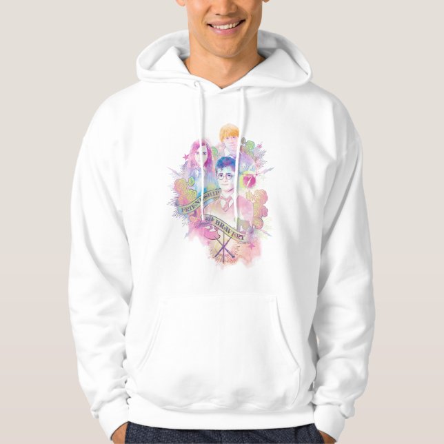 Harry Potter Spell | Harry, Hermione & Ron Waterc Hoodie (Vorderseite)