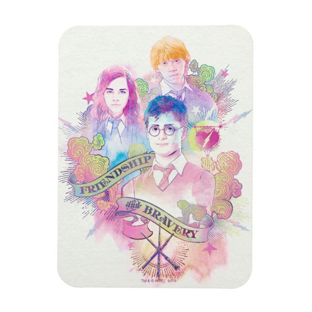 Harry Potter Spell | Harry, Hermione & Ron Waterc Magnet (Vertikal)