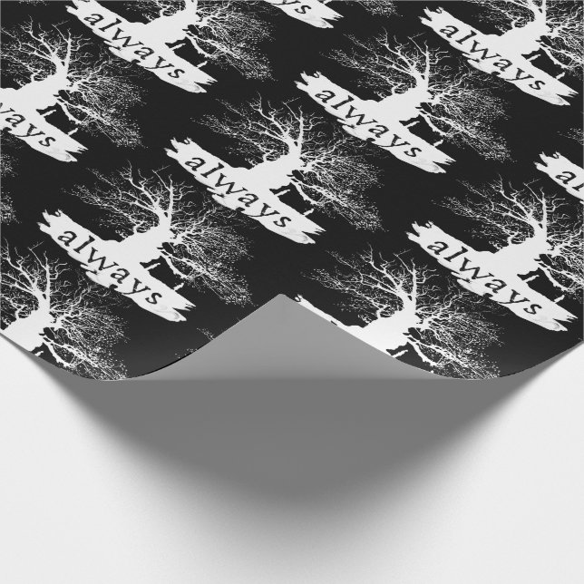 Harry Potter Spell | Immer Silhouette angeben Geschenkpapier (Ecke)