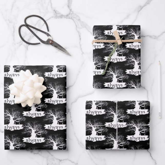 Harry Potter Spell | Immer Silhouette angeben Geschenkpapier Set (Vorderseite)