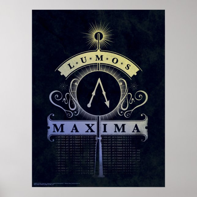 Harry Potter Spell | Lumos Maxima Graphic Poster (Vorne)