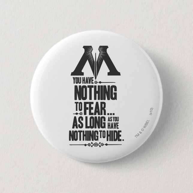 Harry Potter Spell | Ministerium für Magische Prop Button (Vorderseite)