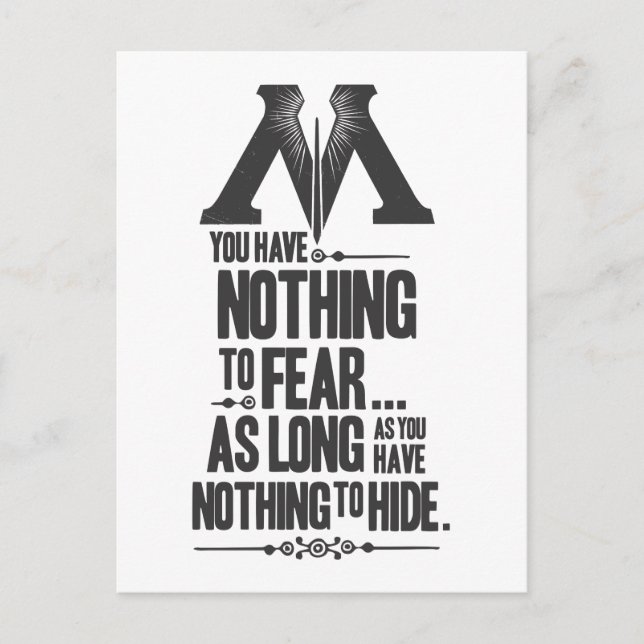 Harry Potter Spell | Ministerium für Magische Prop Postkarte (Vorderseite)