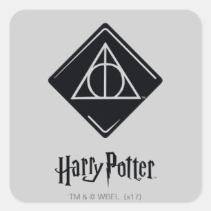 Harry Potter Spell Todhafensymbol Quadratischer Aufkleber