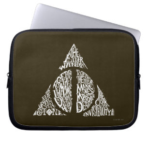Harry Potter Spell   TOTHLY HALLOWS Typografy Gr Laptopschutzhülle