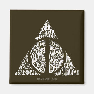 Harry Potter Spell | TOTHLY HALLOWS Typografy Gr Magnet