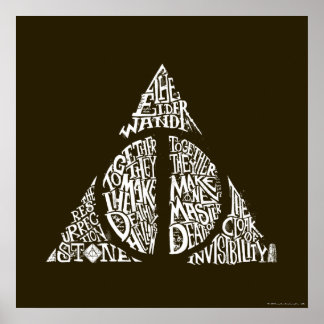 Harry Potter Spell | TOTHLY HALLOWS Typografy Gr Poster
