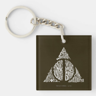 Harry Potter Spell | TOTHLY HALLOWS Typografy Gr Schlüsselanhänger