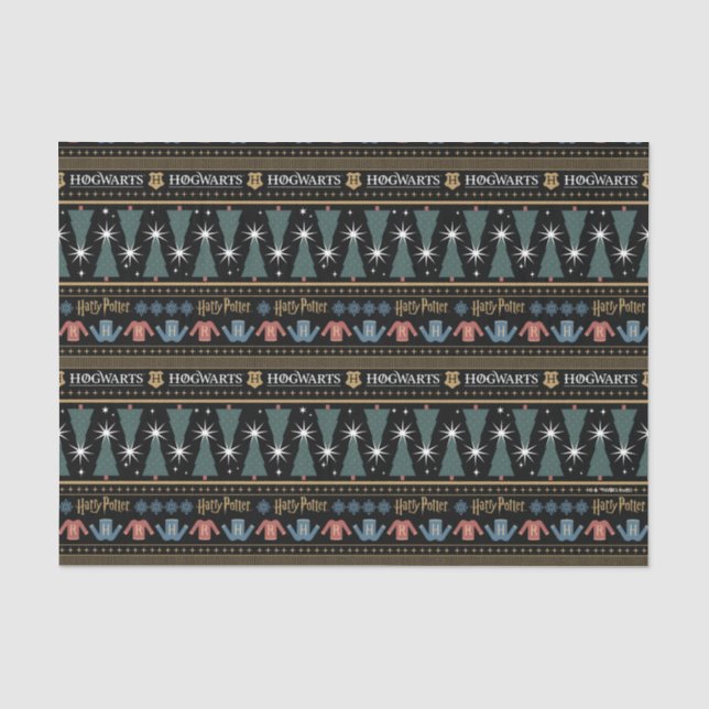 HARRY POTTER™-Strickmuster für Weihnachtspullover Seidenpapier (Vorderseite)