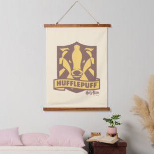HARRY POTTER™   Summer Magic HUFFLEPUFF™ Wappen Wandteppich Mit Holzrahmen