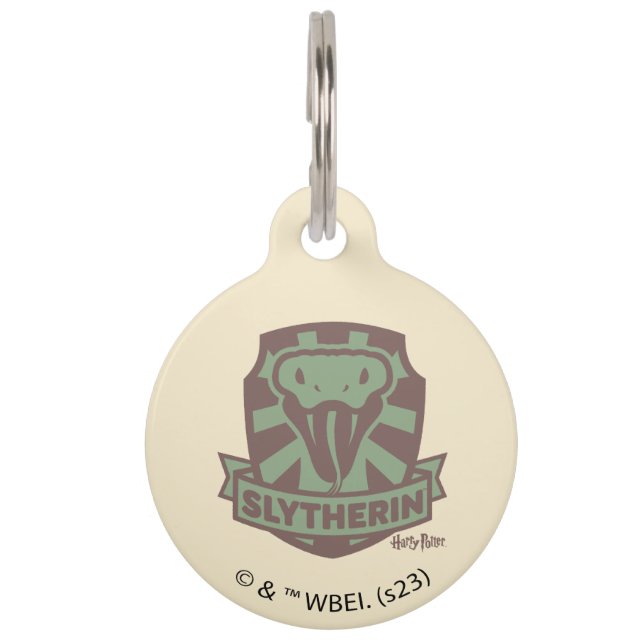 HARRY POTTER™ | Summer Magic SLYTHERIN™ Wappen Haustiermarke (Vorderseite)
