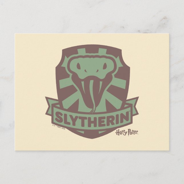 HARRY POTTER™ | Summer Magic SLYTHERIN™ Wappen Postkarte (Vorderseite)