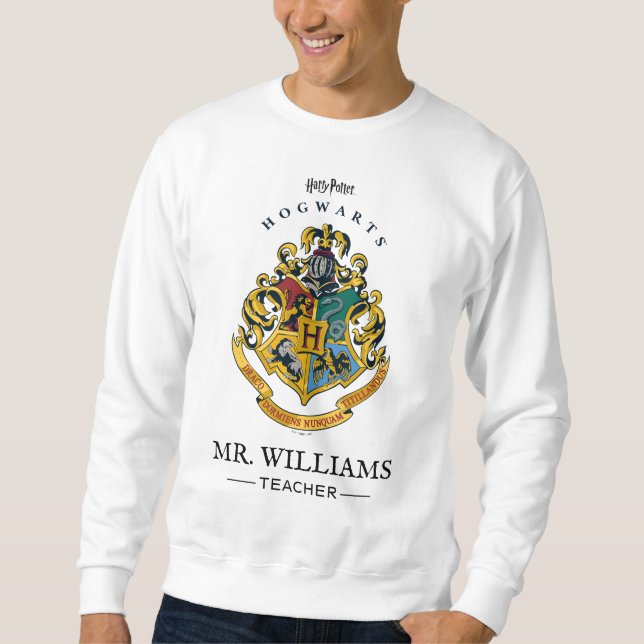 Harry Potter Teacher | Hogwarts Crest - Vollfarbig Sweatshirt (Vorderseite)