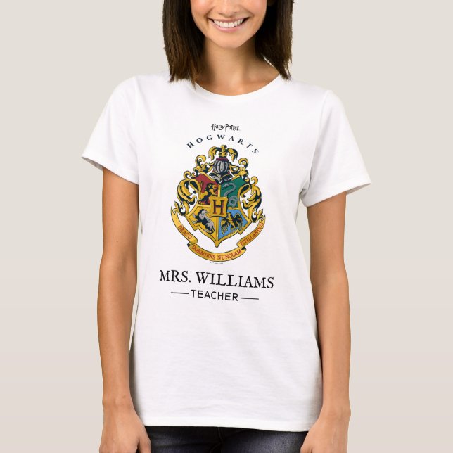 Harry Potter Teacher | Hogwarts Crest - Vollfarbig T-Shirt (Vorderseite)