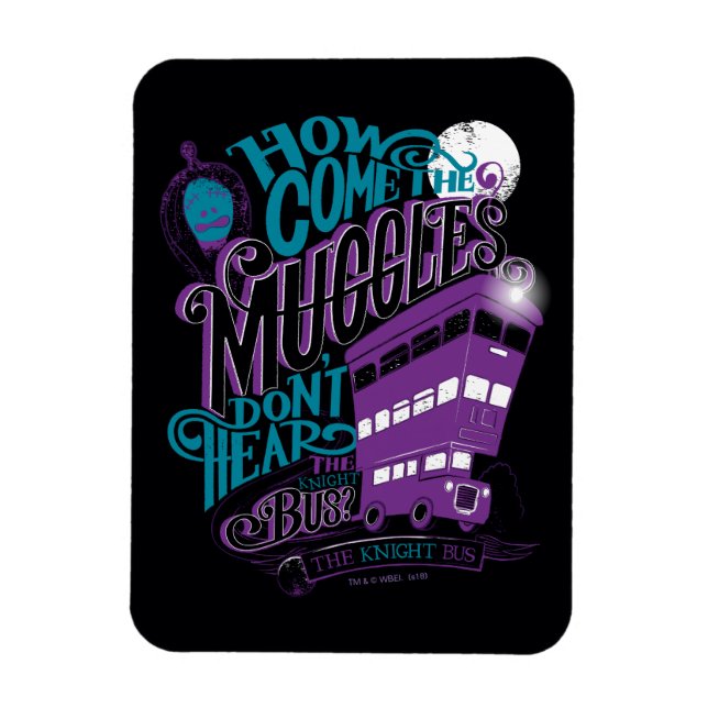 Harry Potter | The Knight Bus Typografy Graphic Magnet (Vertikal)