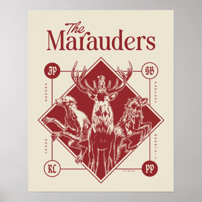 HARRY POTTER™ The Marauders Animagus Graphic Poster (Vorne)
