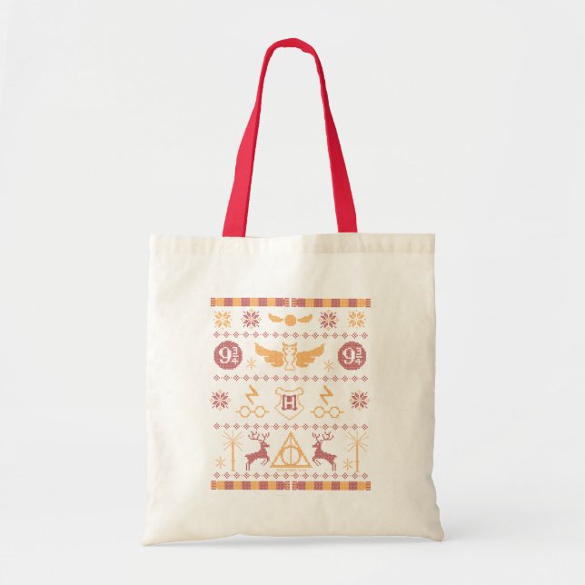 HARRY POTTER™ Themen-Querstrickmuster Tragetasche (Vorne)