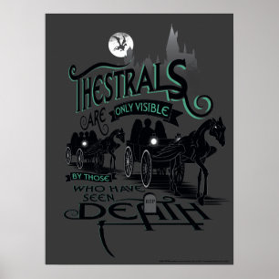Harry Potter Thestrals Typografy Graphic Poster