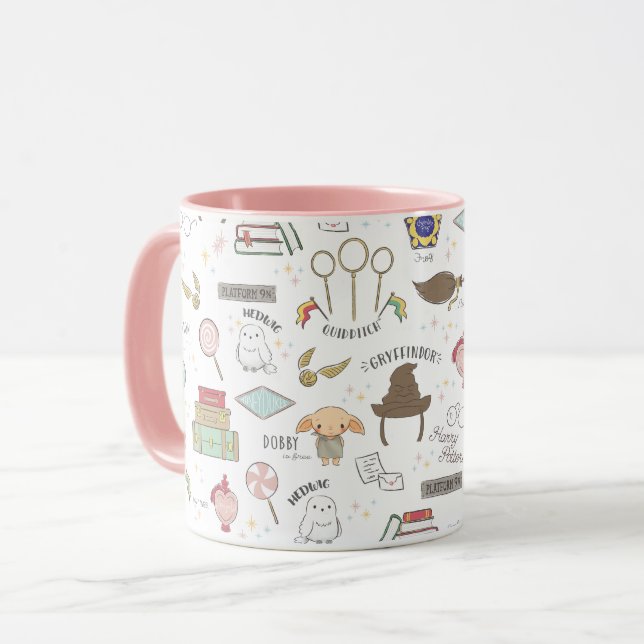 HARRY POTTER™ Tiny Magic Pattern Tasse (Vorderseite Links)