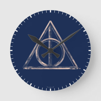 Harry Potter toten | heiligt Aquarell Runde Wanduhr