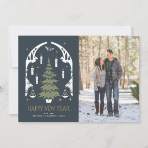 HARRY POTTER™ Tree - Happy New Year - Foto Feiertagskarte