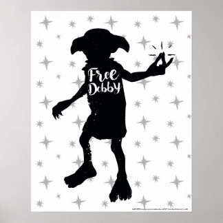 Harry Potter | Typografie der Silhouette "Freie Do Poster